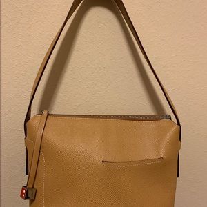 BALLY “Brinella” Tan Leather B logo Bag